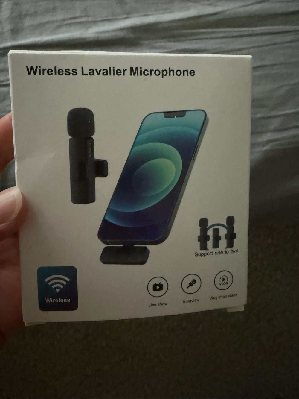 Wireless Lavalier Microphone Set NWOT for USB-C Dual Clip-On Mics